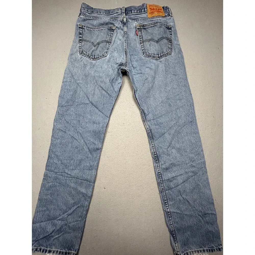 Levi's 505 Regular Fit Cotton Denim Light Wash Blue W34 L34 Mens